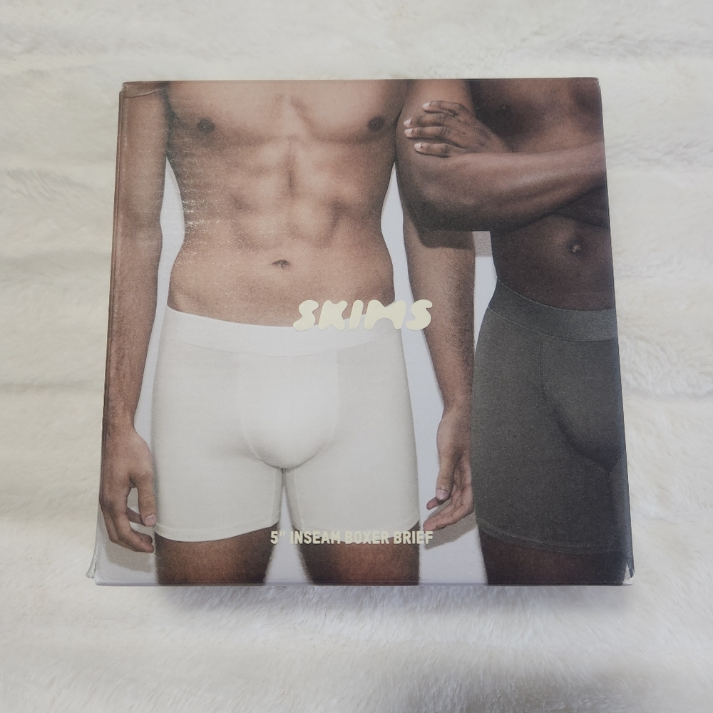 Skims Stretch Ultra Soft 5" Inseam Boxer Brief 3-Pack Sz XL Assorted, NEW IN BOX